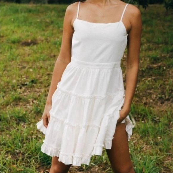 Cousin The Label White Spaghetti Strap Dress - Picture 8 of 9